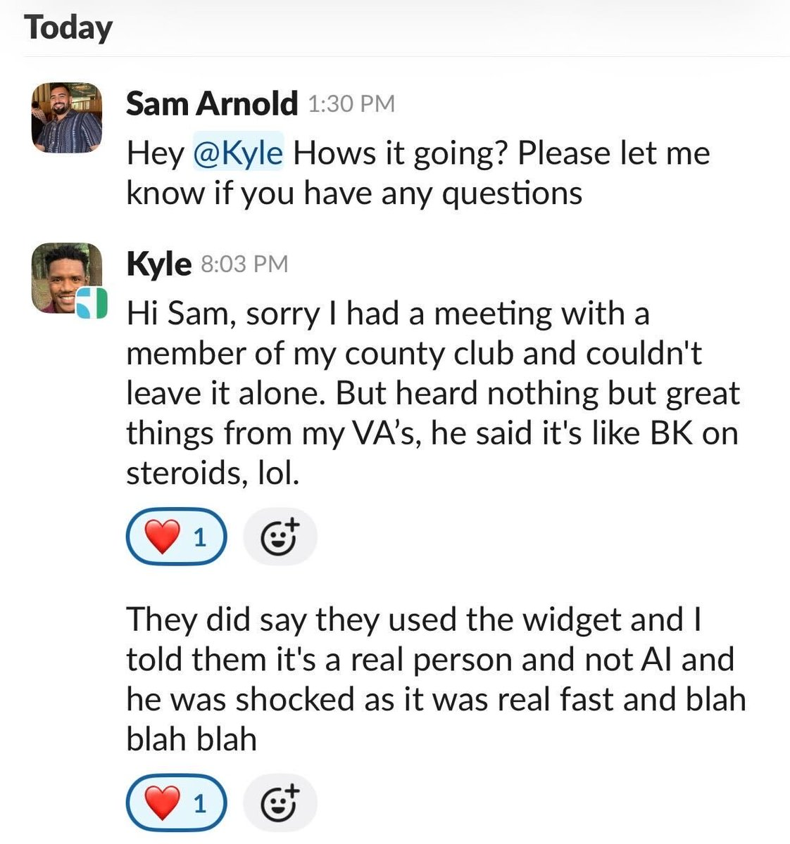 Kyle on Slack: heard nothing but great things from my VA's.